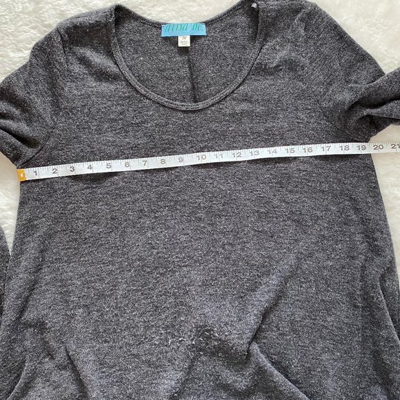 Aina Be Women's Knit Long Sleeve Sweater Tunic Dress, Gray, Size Medium - Picture 8 of 9